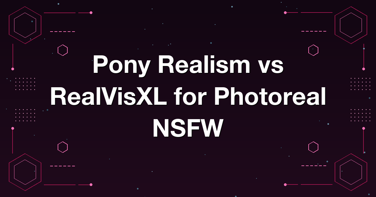 Comparación NSFW fotorrealista lado a lado de los resultados de Pony Realism y RealVisXL