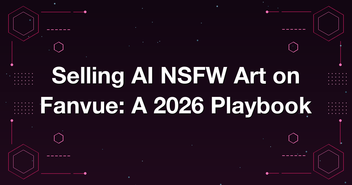 Selling AI NSFW Art on Fanvue: A 2026 Playbook